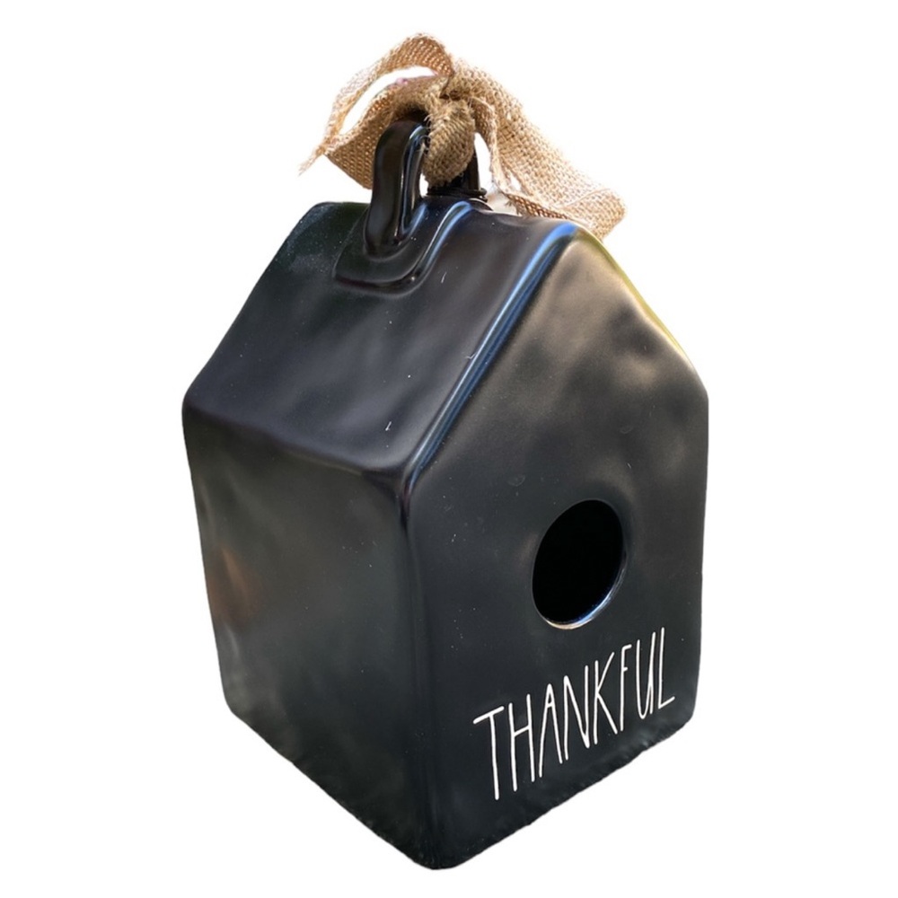 Rae Dunn Black Thankful Birdhouse